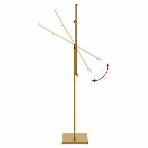 Stánky pro veletrhy 2 pcs Zlatá 26,5 x 26,5 x 150 cm Ocel - obrázek 12