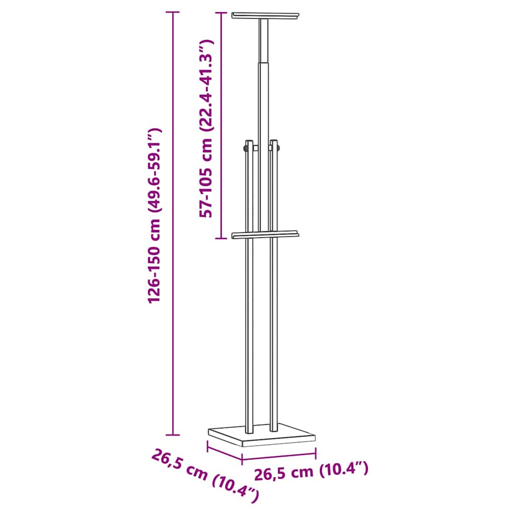 Kiállító Állvány 2 pcs Arany 26,5 x 26,5 x 127 cm Acél