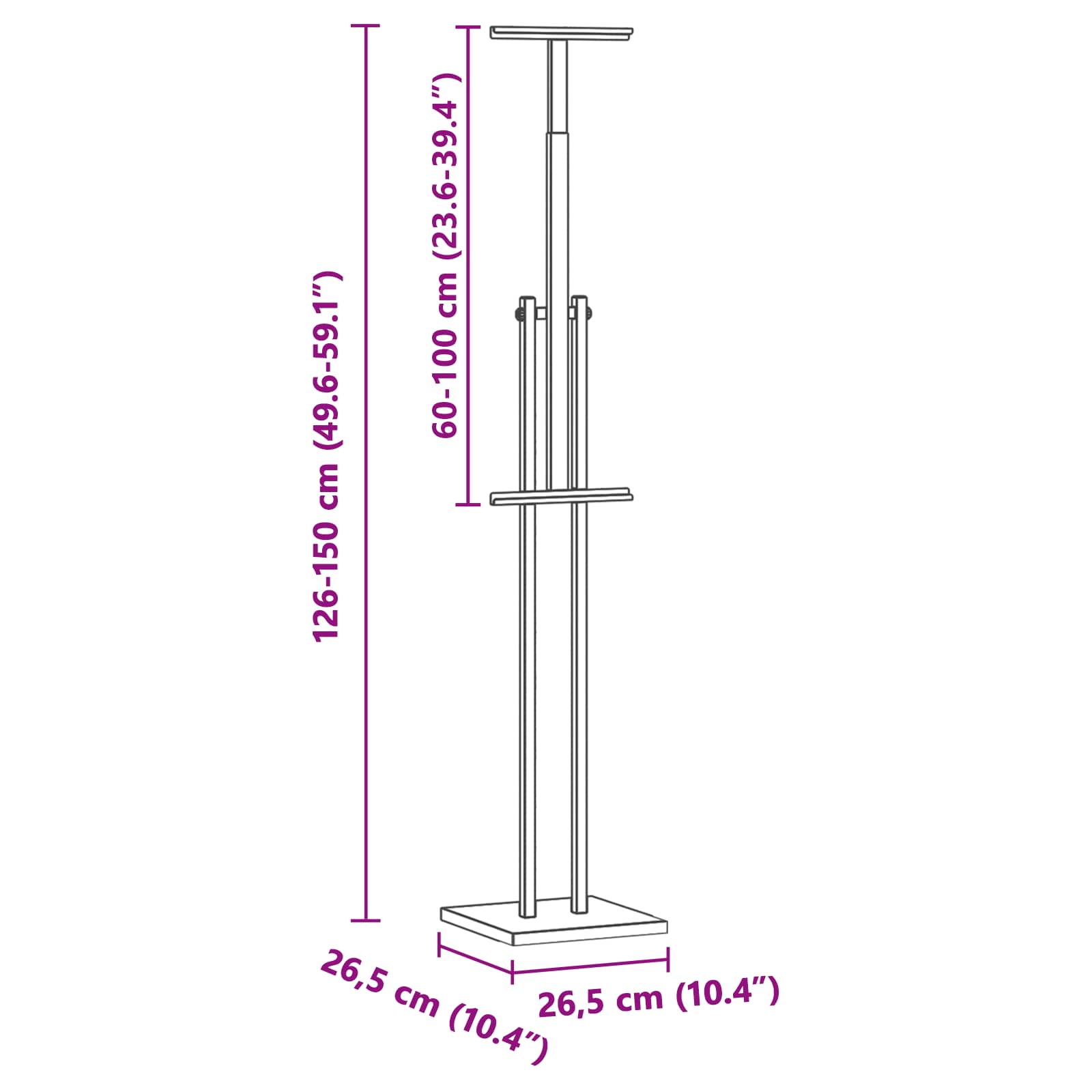 Stánky pro veletrhy 2 pcs Zlatá 26,5 x 26,5 x 150 cm Ocel - obrázek 14