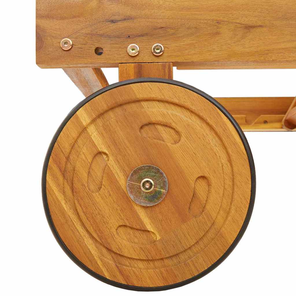 Ligstoel Bruin Massief Acaciahout image 6