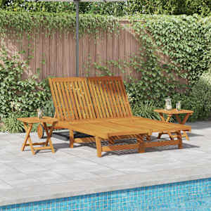 Ležalnik Rjava Masiven les akacije