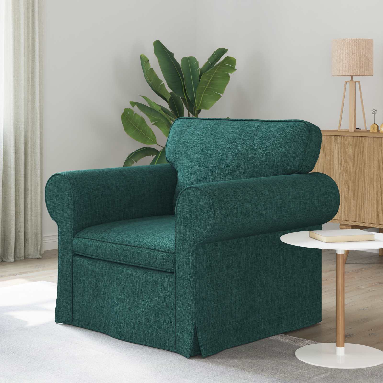 Dīvāns 60cm Tumši zaļš Metāls