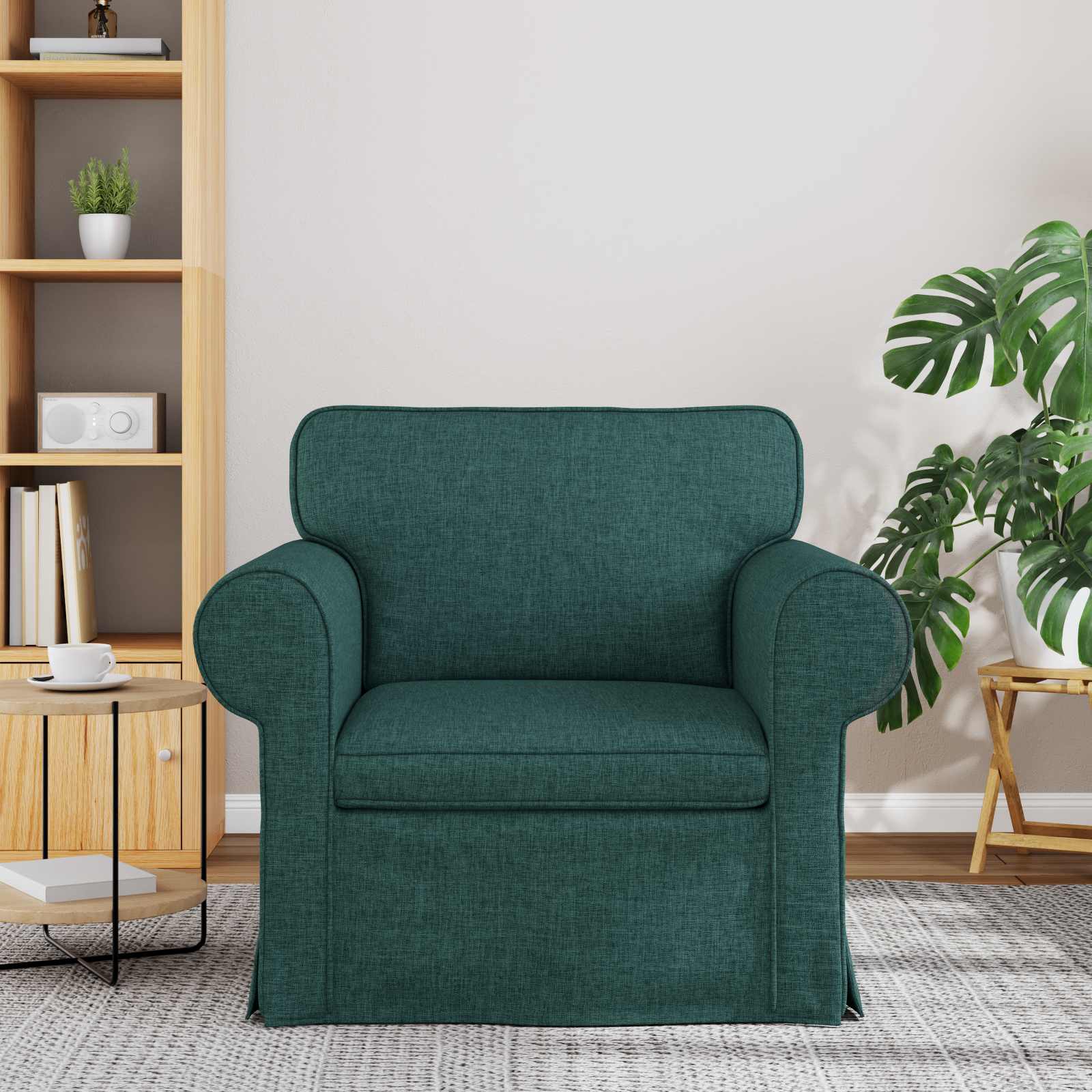 vidaXL Bank Donkergroen 215 x 82 x 80 cm Metaal