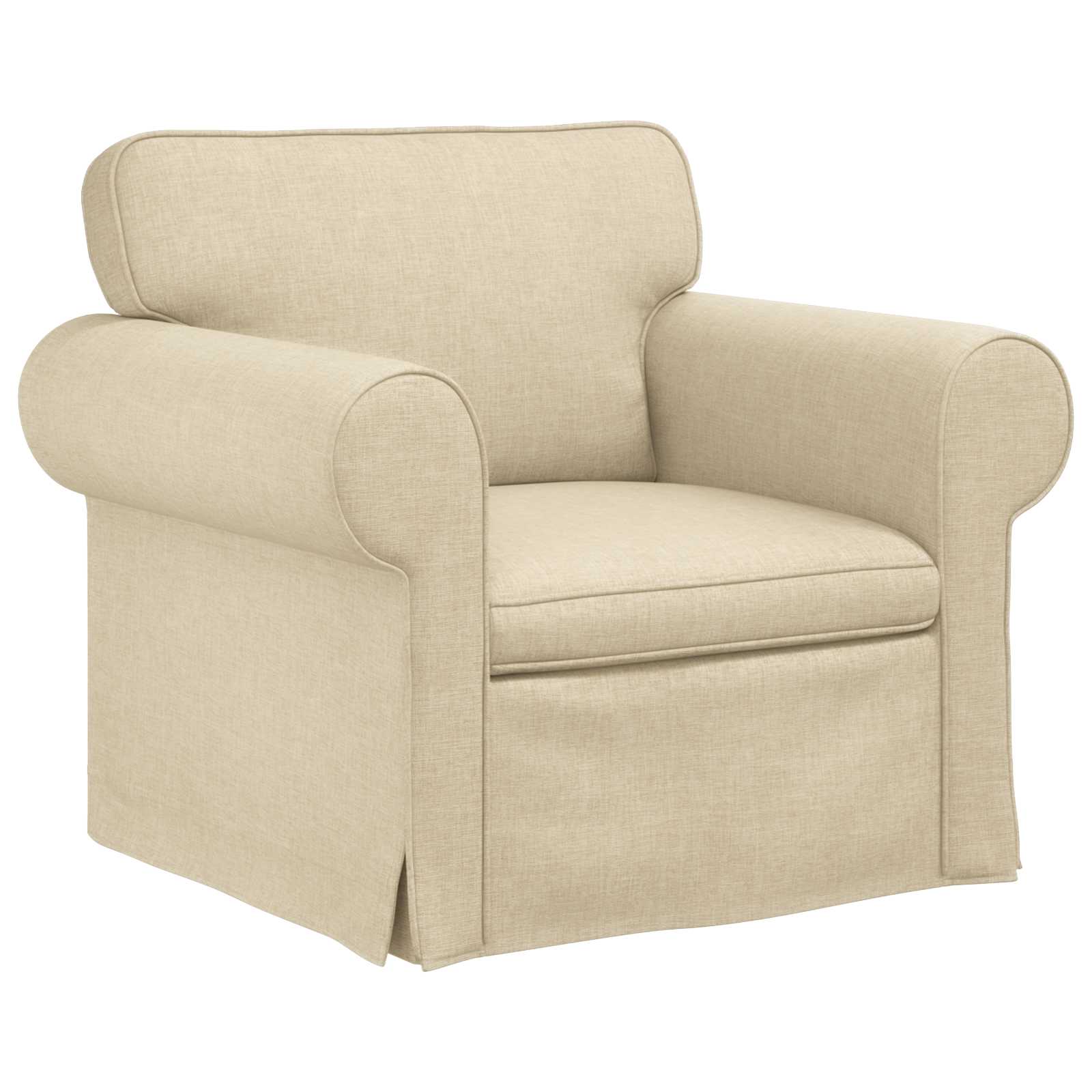 Thumbnail - vidaXL Sofa Creme 215 x 82 x 80 cm Stoff