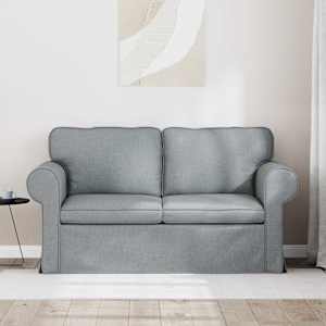 Pohovka Světle šedá 155 x 82 x 80 cm textil - obrázek 3