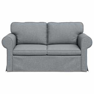 Pohovka Světle šedá 155 x 82 x 80 cm textil - obrázek 4