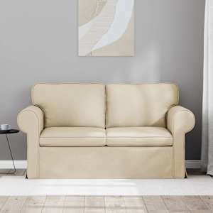 Pohovka Krémová 155 x 82 x 80 cm textil - obrázek 3