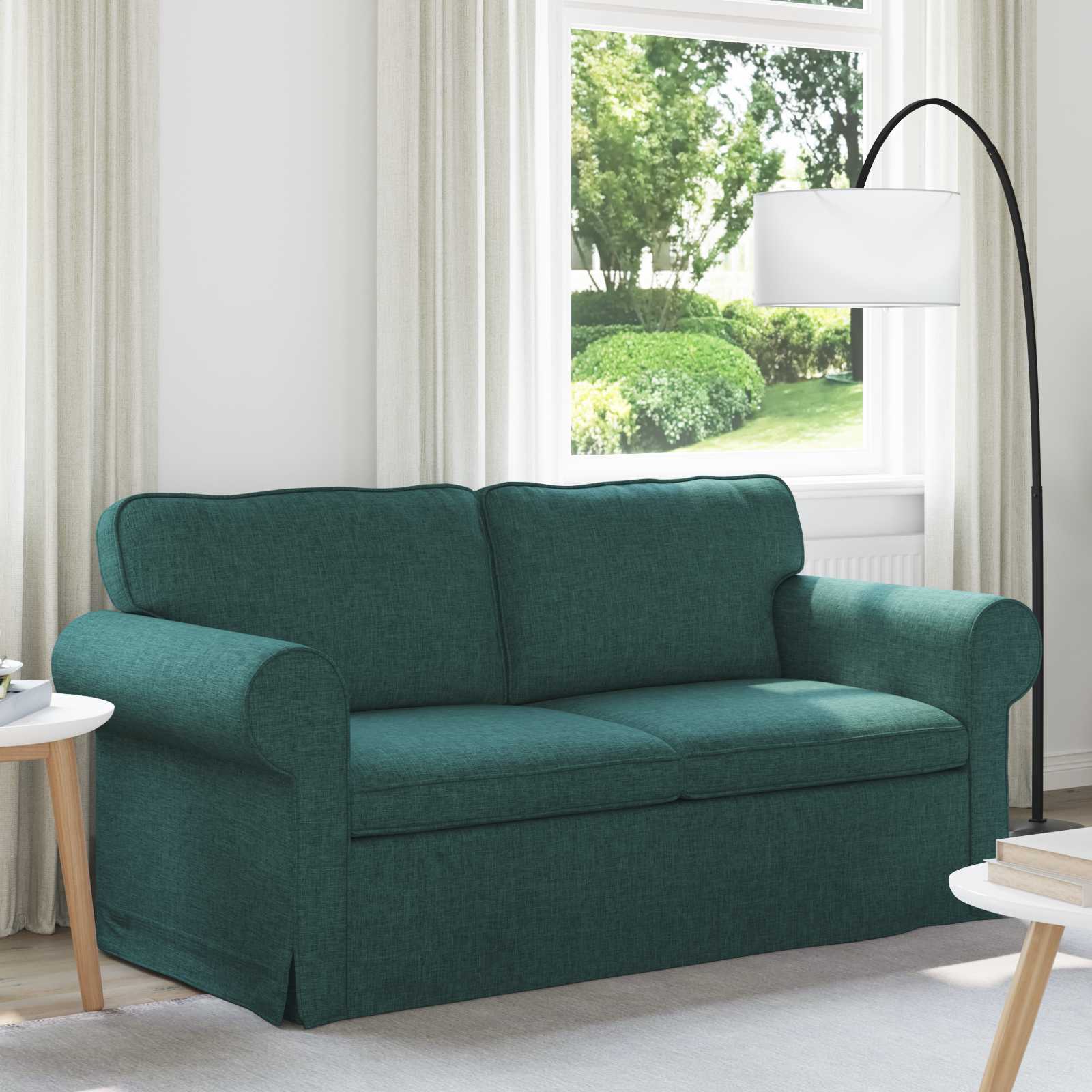 vidaXL Canapea 140cm Verde închis Metal