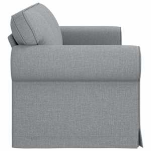 Pohovka Světle šedá 215 x 82 x 80 cm textil - obrázek 5
