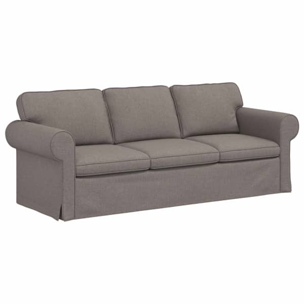 vidaXL Diivan Pruunikashall 215 x 82 x 80 cm kangas