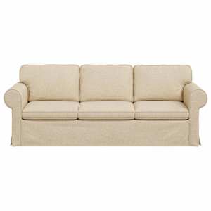 Pohovka Krémová 215 x 82 x 80 cm textil - obrázek 4