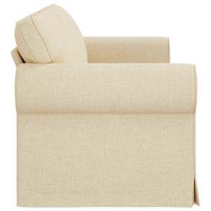 Pohovka Krémová 215 x 82 x 80 cm textil - obrázek 5