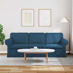 Pohovka Modrá 215 x 82 x 80 cm textil - obrázek 3