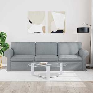 Pohovka Světle šedá 245 x 82 x 80 cm textil - obrázek 3