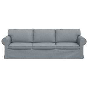 Pohovka Světle šedá 245 x 82 x 80 cm textil - obrázek 4