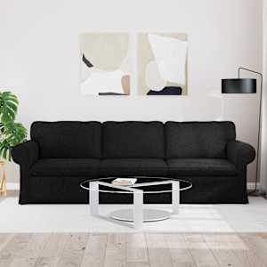 Pohovka Černá 245 x 82 x 80 cm textil - obrázek 3