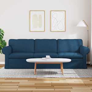 Pohovka Modrá 245 x 82 x 80 cm textil - obrázek 3