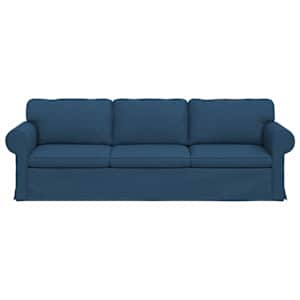Pohovka Modrá 245 x 82 x 80 cm textil - obrázek 4