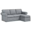 vidaXL Diivan Helehall 195 x 138 x 80 cm kangas