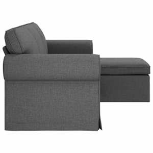 Pohovka Tmavě šedá 195 x 138 x 80 cm textil - obrázek 5