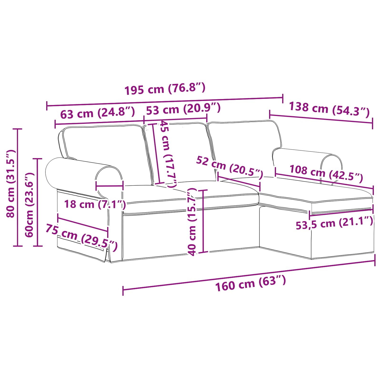 Dīvāns 160cm Tumši pelēks Metāls