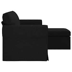 Pohovka Černá 215 x 138 x 80 cm textil - obrázek 5
