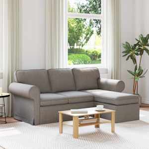 Pohovka Taupe 195 x 138 x 80 cm textil - obrázek 1
