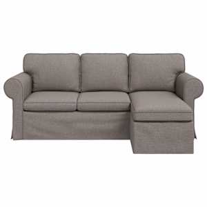 Pohovka Taupe 195 x 138 x 80 cm textil - obrázek 4