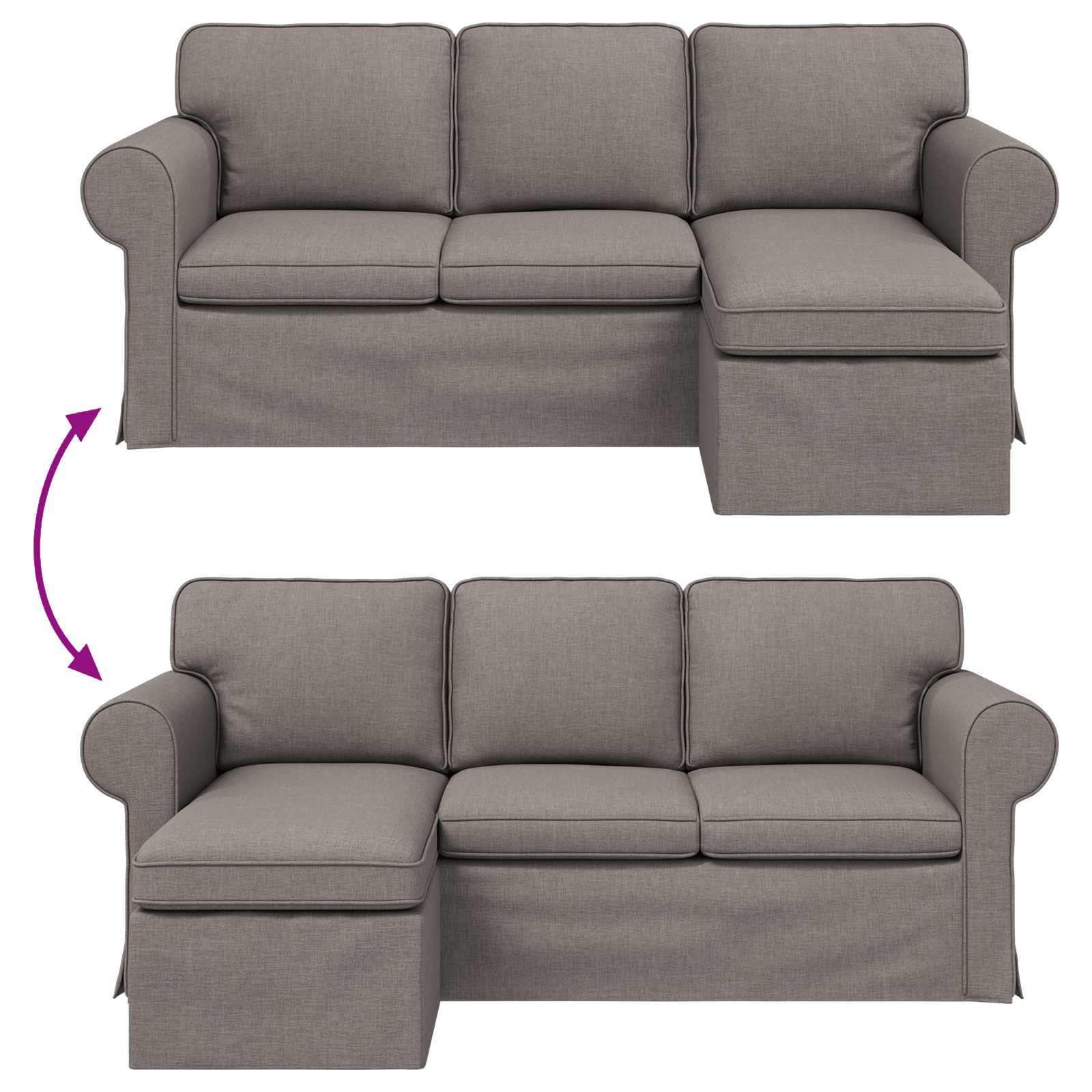 Dīvāns 160cm Pelēkbrūna Metāls