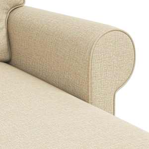 Pohovka Krémová 215 x 138 x 80 cm textil - obrázek 7