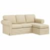 vidaXL Diivan cream 195 x 138 x 80 cm kangas