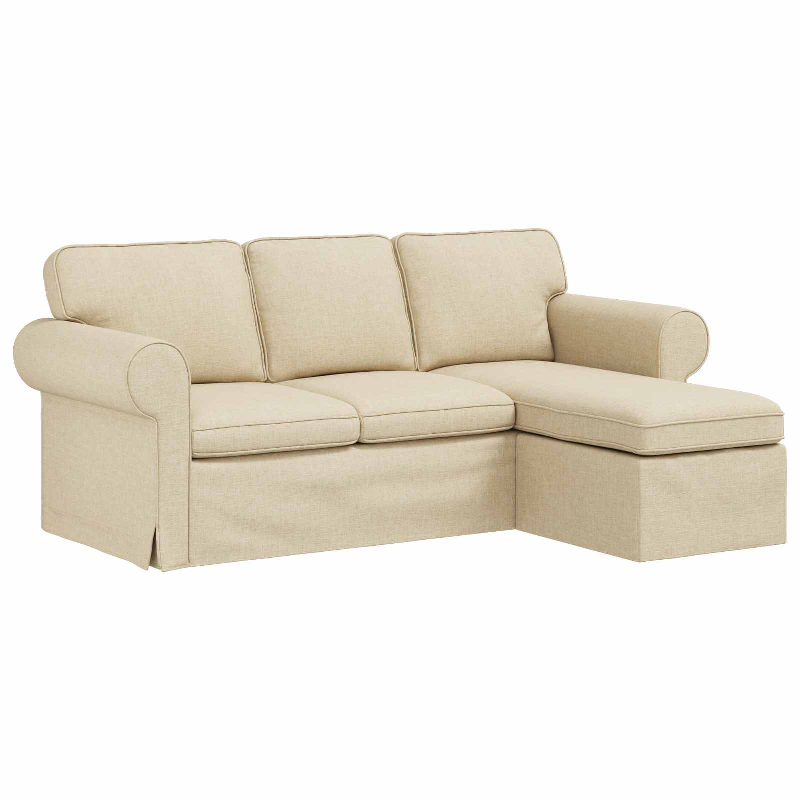 Thumbnail - vidaXL Sofa Creme 215 x 138 x 80 cm Stoff