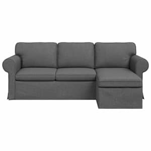 Pohovka Tmavě šedá 215 x 138 x 80 cm textil - obrázek 4