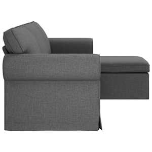 Pohovka Tmavě šedá 215 x 138 x 80 cm textil - obrázek 5