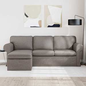 Pohovka Taupe 215 x 138 x 80 cm textil - obrázek 3