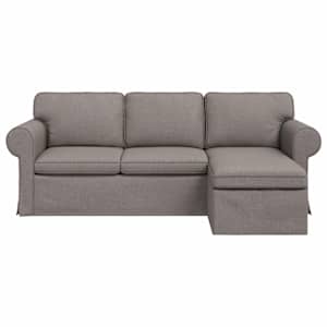 Pohovka Taupe 215 x 138 x 80 cm textil - obrázek 4