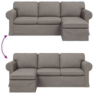 Pohovka Taupe 215 x 138 x 80 cm textil - obrázek 8