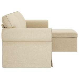 Pohovka Krémová 215 x 138 x 80 cm textil - obrázek 5