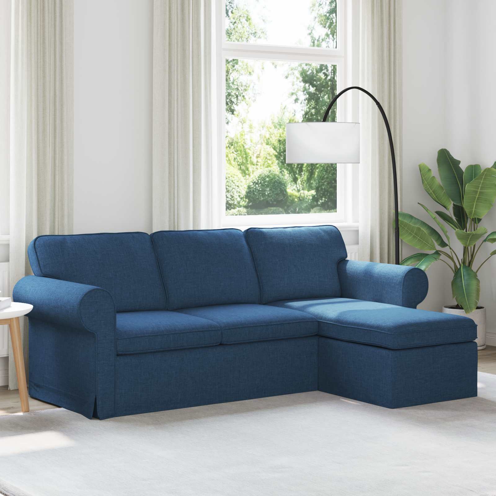 vidaXL Sofa 180cm Blau Metall