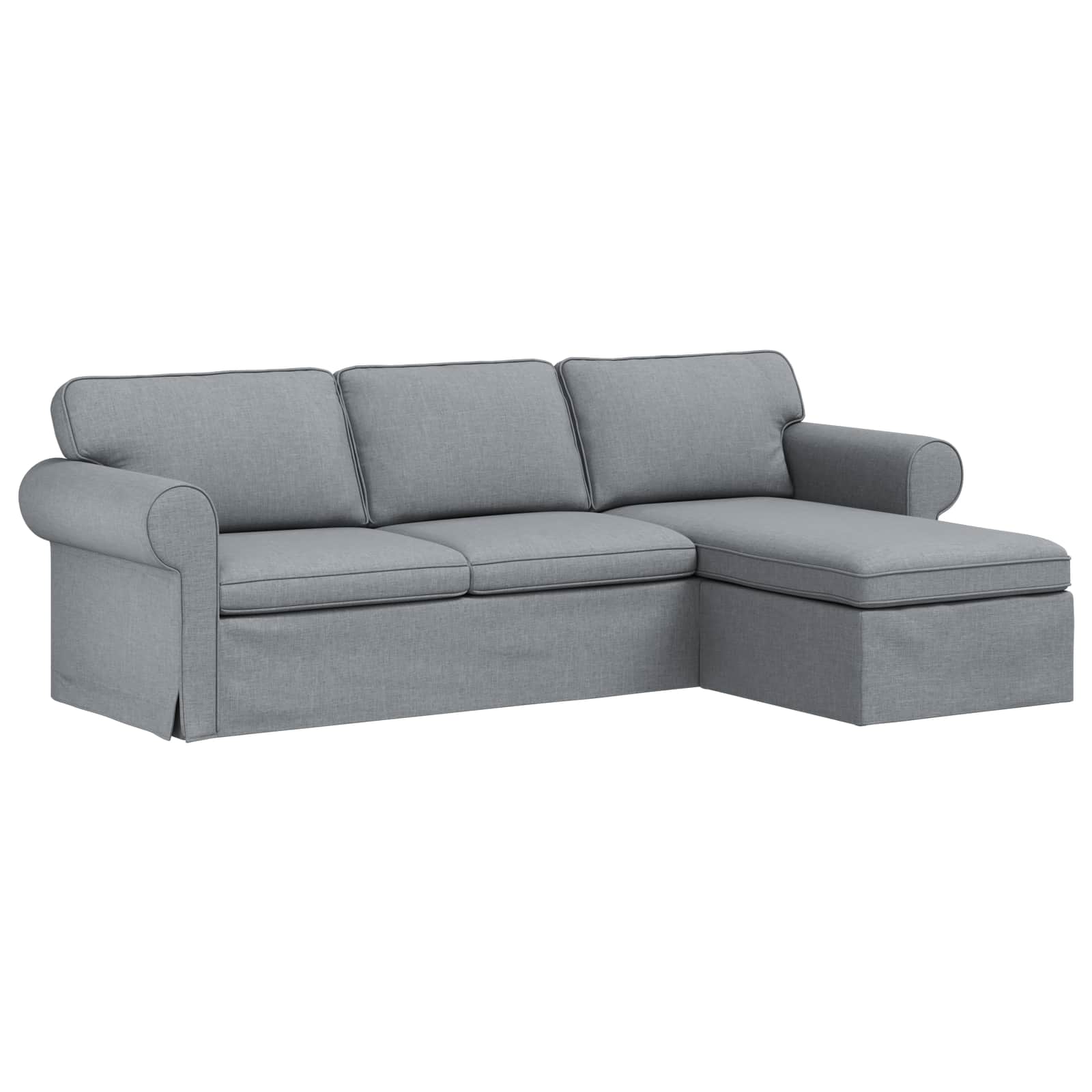Thumbnail - vidaXL Sofa 210cm Hellgrau Metall