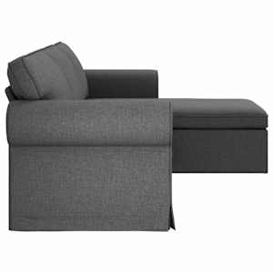 Pohovka Tmavě šedá 215 x 138 x 80 cm textil - obrázek 5