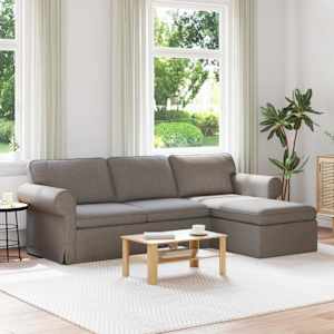Pohovka Taupe 215 x 138 x 80 cm textil