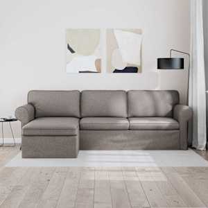 Pohovka Taupe 215 x 138 x 80 cm textil - obrázek 3