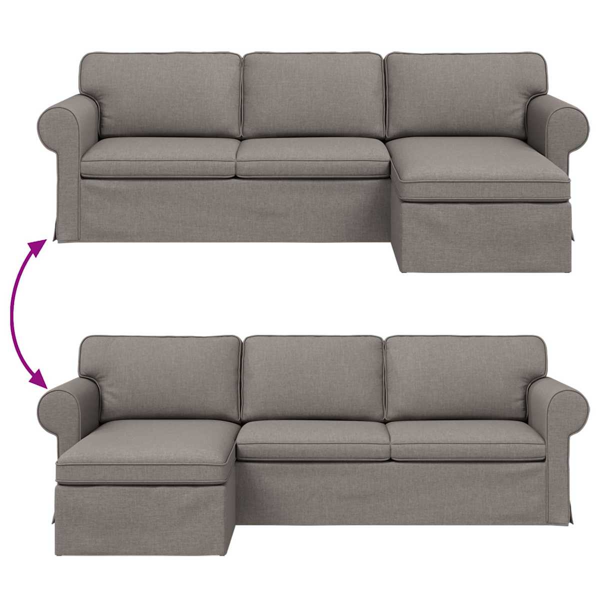 Sofa 245 x 138 x 80 cm Stof - Billede 8
