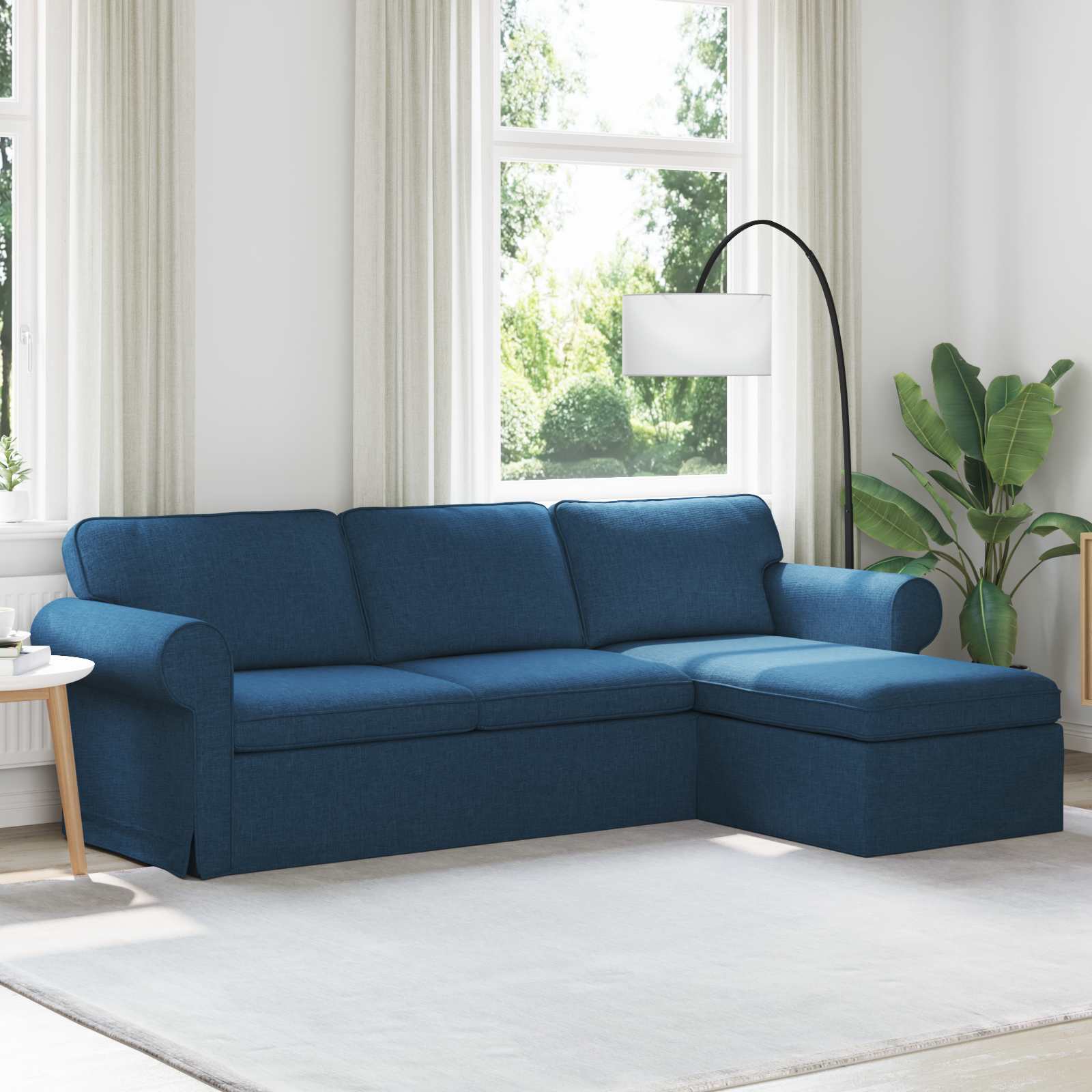 vidaXL Sofa 210cm Blau Metall