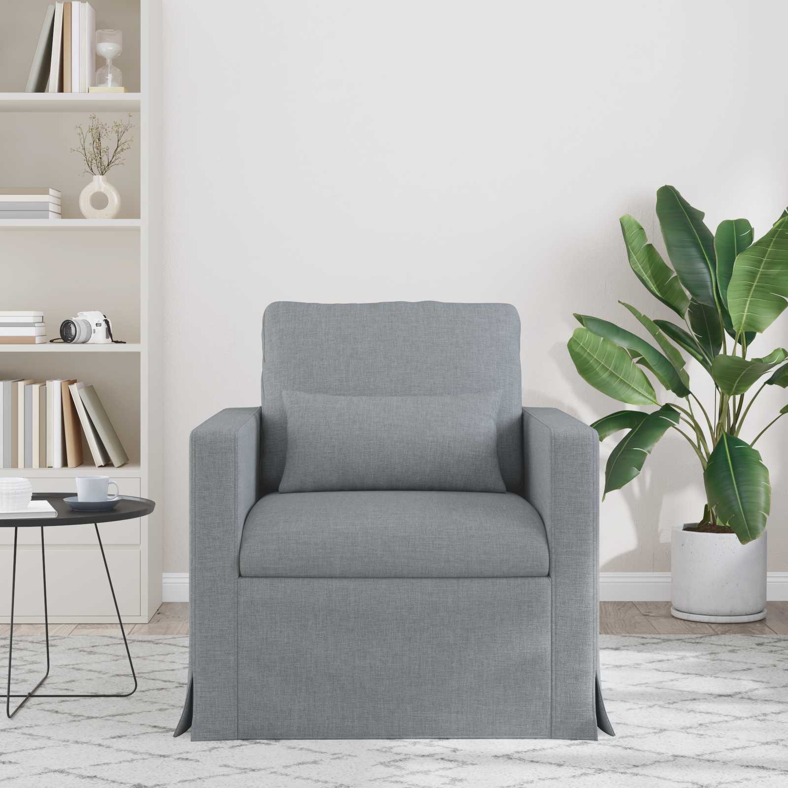 vidaXL Bank Lichtgrijs 78 x 78 x 80 cm Metaal