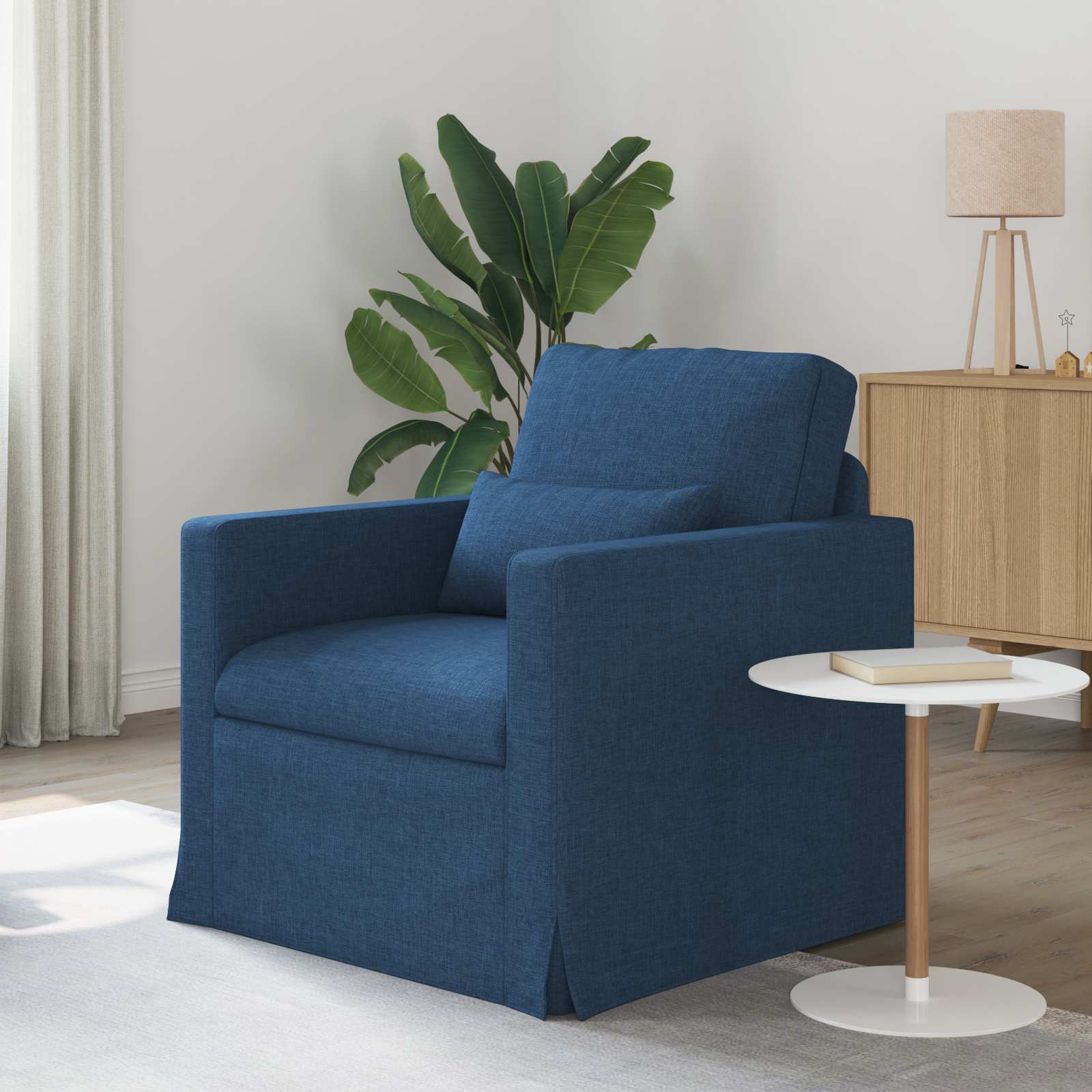 vidaXL Sofa Blau Gesamtabmessungen: 78 x 78 x 80 cm (B x T x H) Samt
