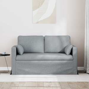 Pohovka Světle šedá 139 x 78 x 80 cm textil - obrázek 3