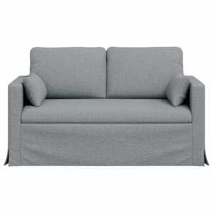 Pohovka Světle šedá 139 x 78 x 80 cm textil - obrázek 4