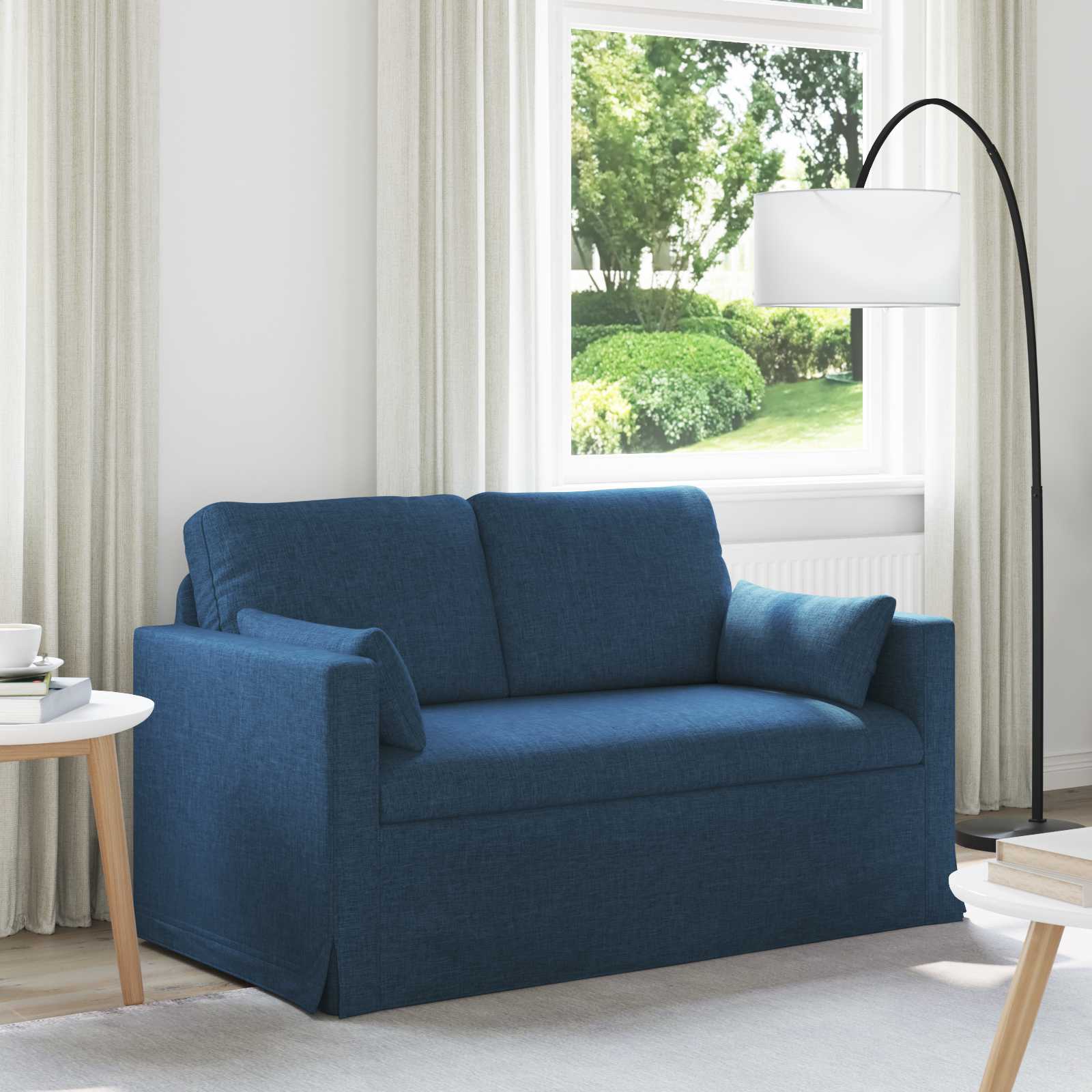 vidaXL Sofa Blau 139 x 78 x 80 cm Stoff